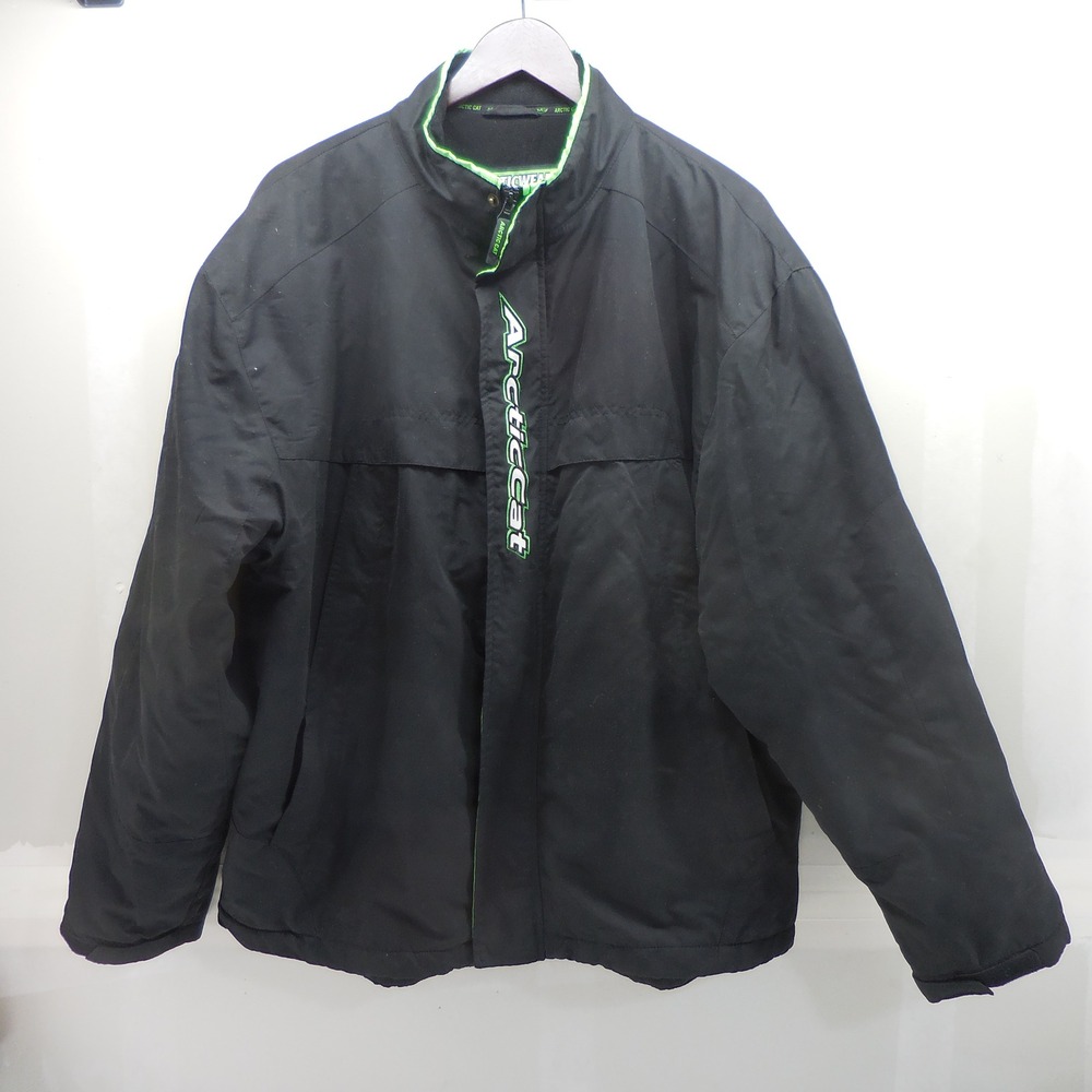 Arctic Cat Arcticwear Jacket Mens Large Black Cats Pride Snowmobile Coat 4269